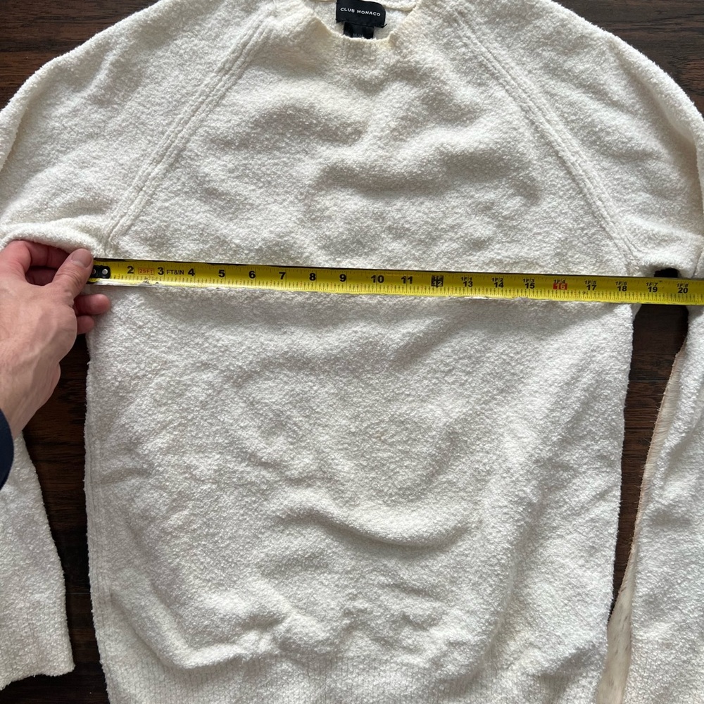 Club Monaco Cream Crewneck Sweater - Picture 3 of 8